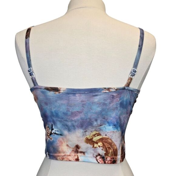 Women's Cherub Blue Cami Strappy Crop Top M - Picture 3 of 10